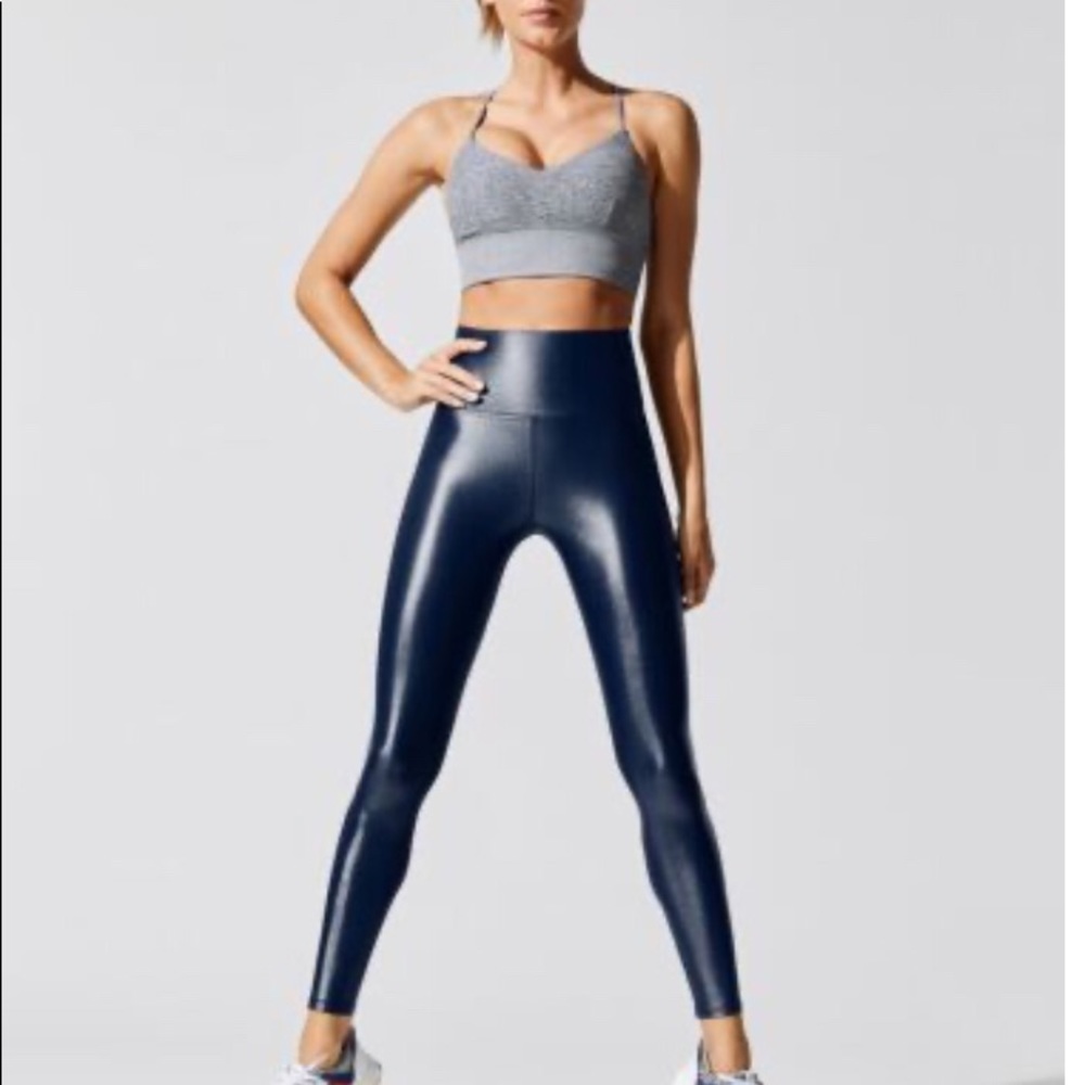 NWT 7/8 high waisted navy Takara leggings - Picture 2 of 6